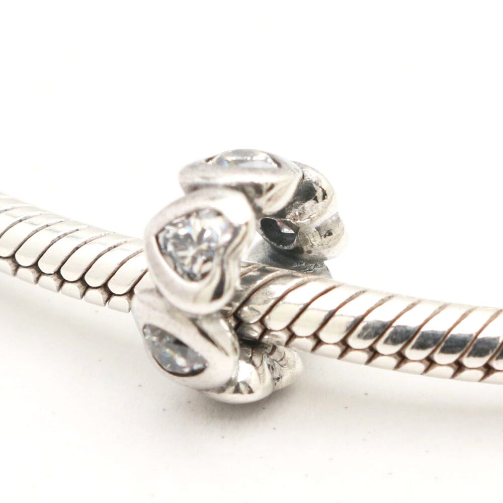 One Authentic PANDORA Space in My Heart with Clear Zirconia